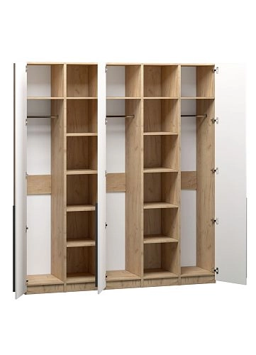 Шкаф распашной Хейсон-14 Белый Дуб Золотистый - фото 4