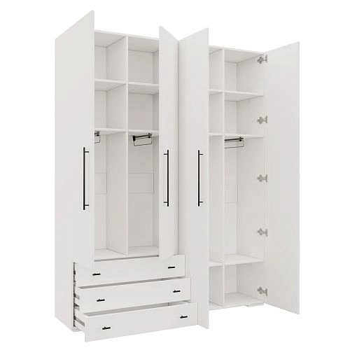 Шкаф распашной Калифорния-Стиль-8 Белый - фото 2