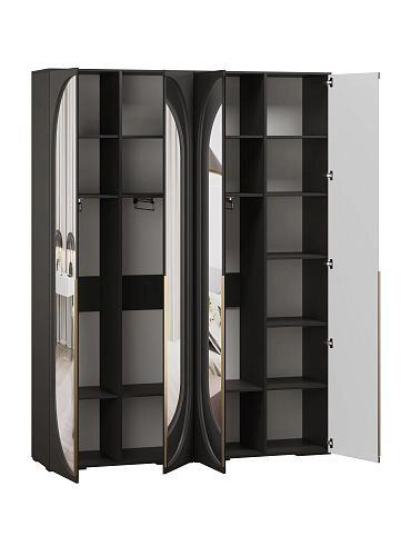 Шкаф распашной Брей-2.2 Черный - фото 4