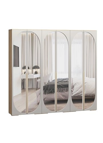 Шкаф распашной Брей-3.2 Кашемир/Дуб Золотистый - фото 2