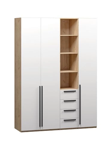 Шкаф распашной Хейсон-20 Белый Дуб Золотистый - фото 3