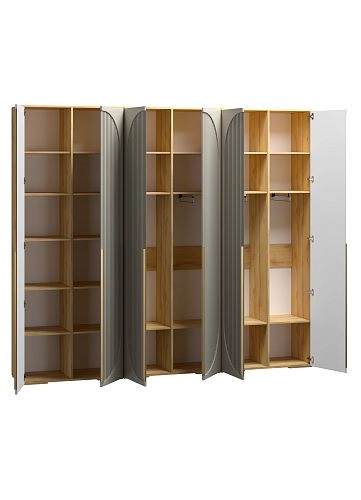 Шкаф распашной Брей-3 Кашемир/Дуб Золотистый - фото 3